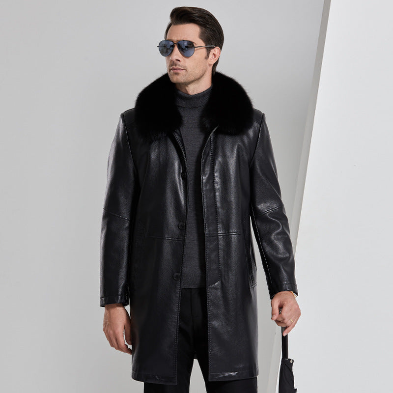 Middle-aged and elderly liner fur coat men