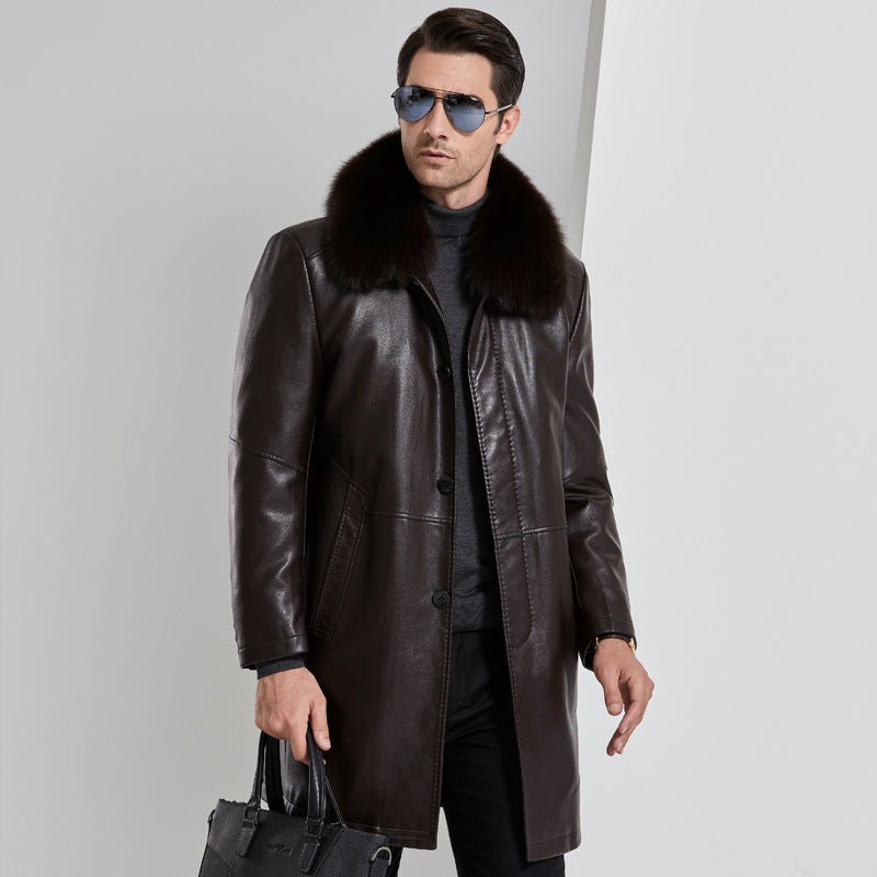 Middle-aged and elderly liner fur coat men