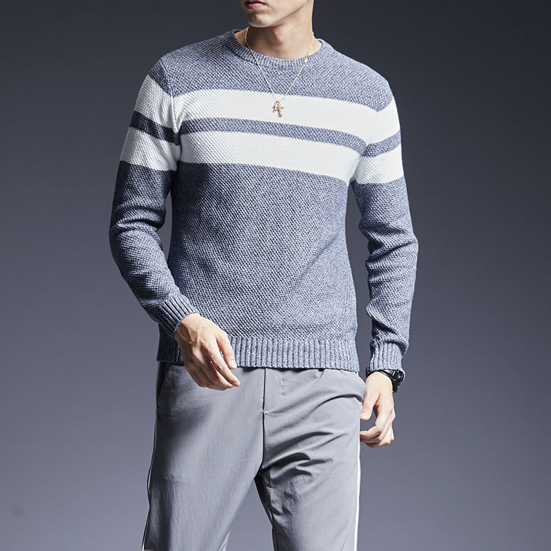 Men's Sweater All-match All-match Sweater Striped Sweater Men